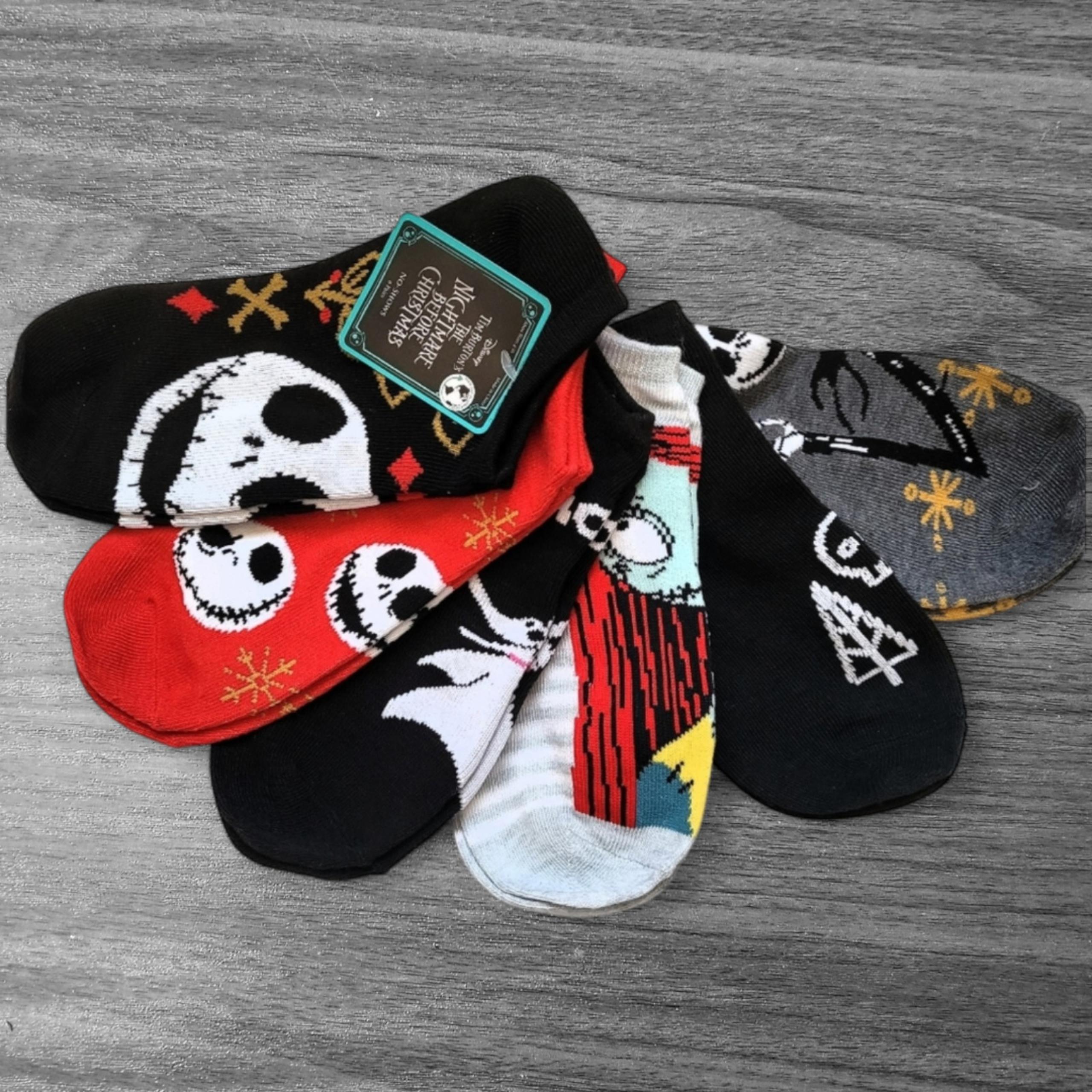 Disney Nightmare Before Christmas Set of 6 pair No Show Women's socks NWT