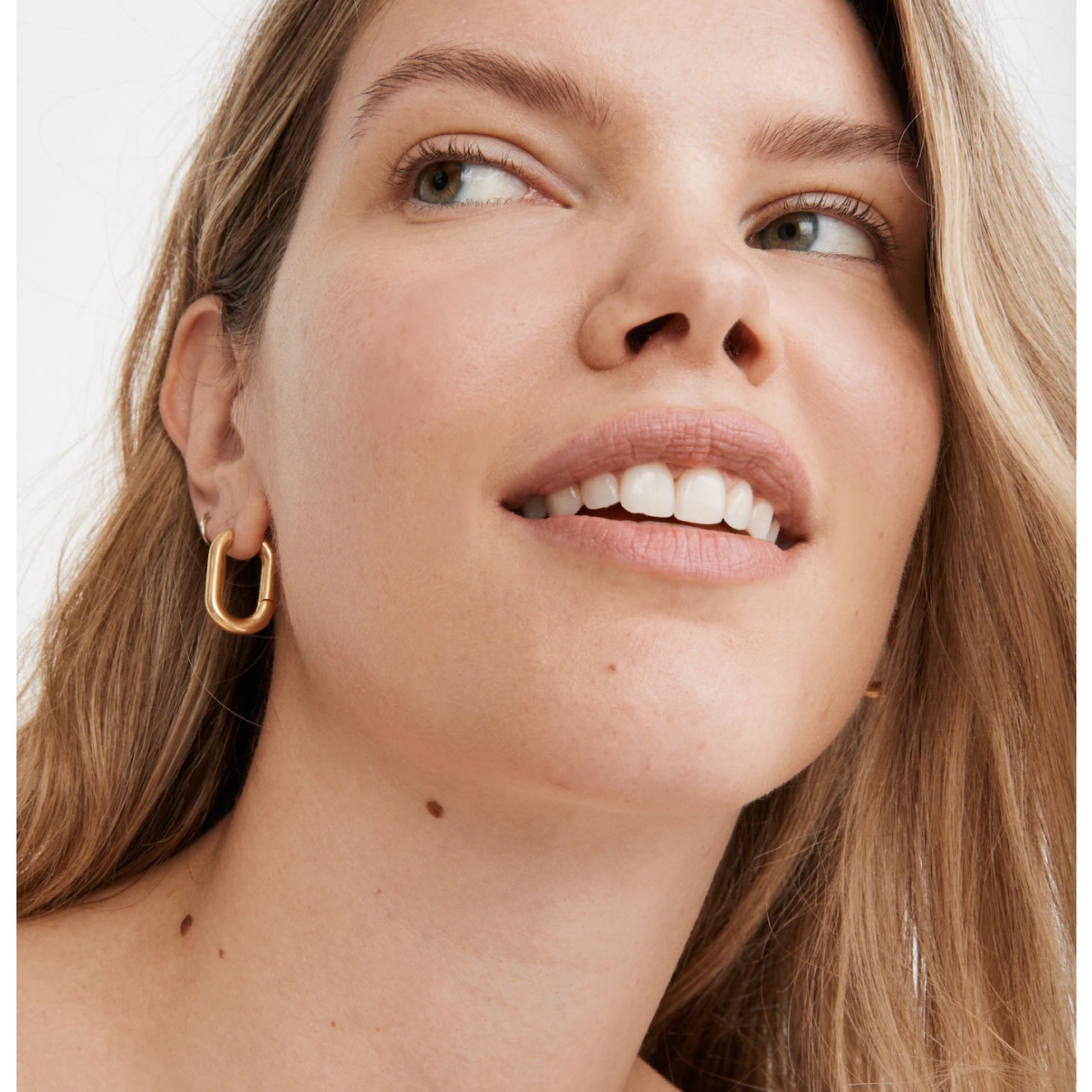 NWT Madewell Carabiner Medium Hoop Earrings