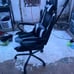 Black and white gaming chair