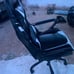 Black and white gaming chair