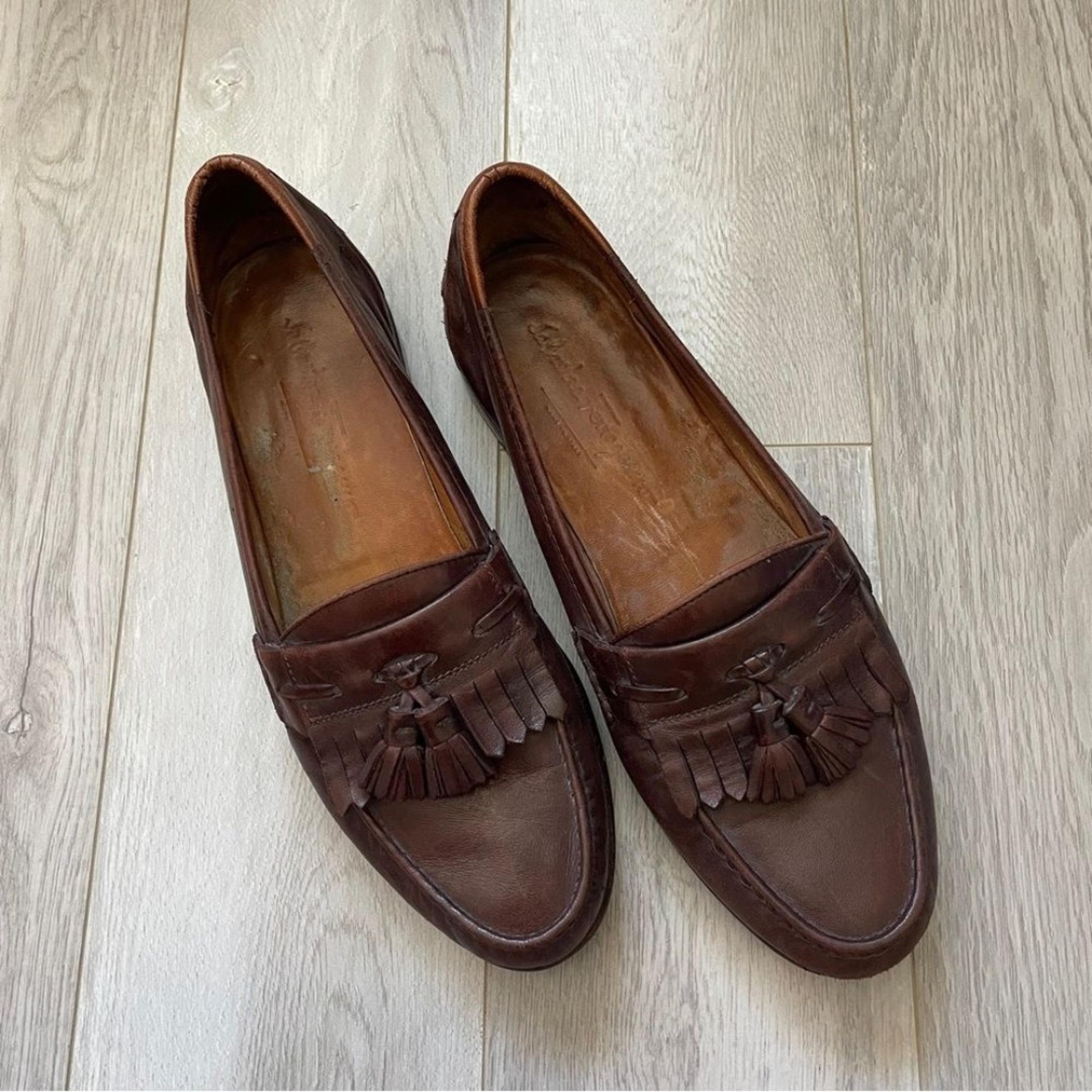 Salvatore Ferragamo Loafers leather mens Brown (size 9.5) tassel classic office