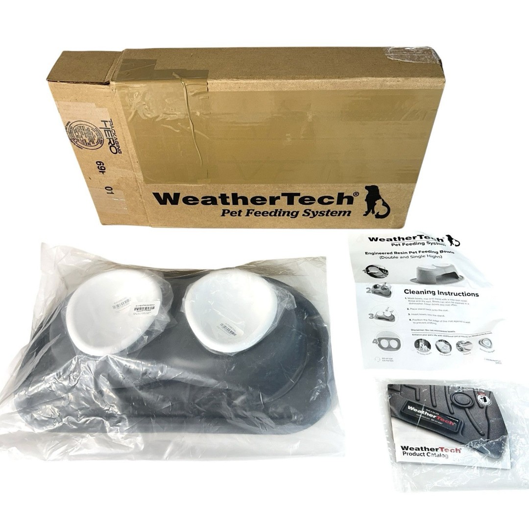 Weather Tech Double Pet Comfort Feeding System 16oz Removable Bowl Brand New!