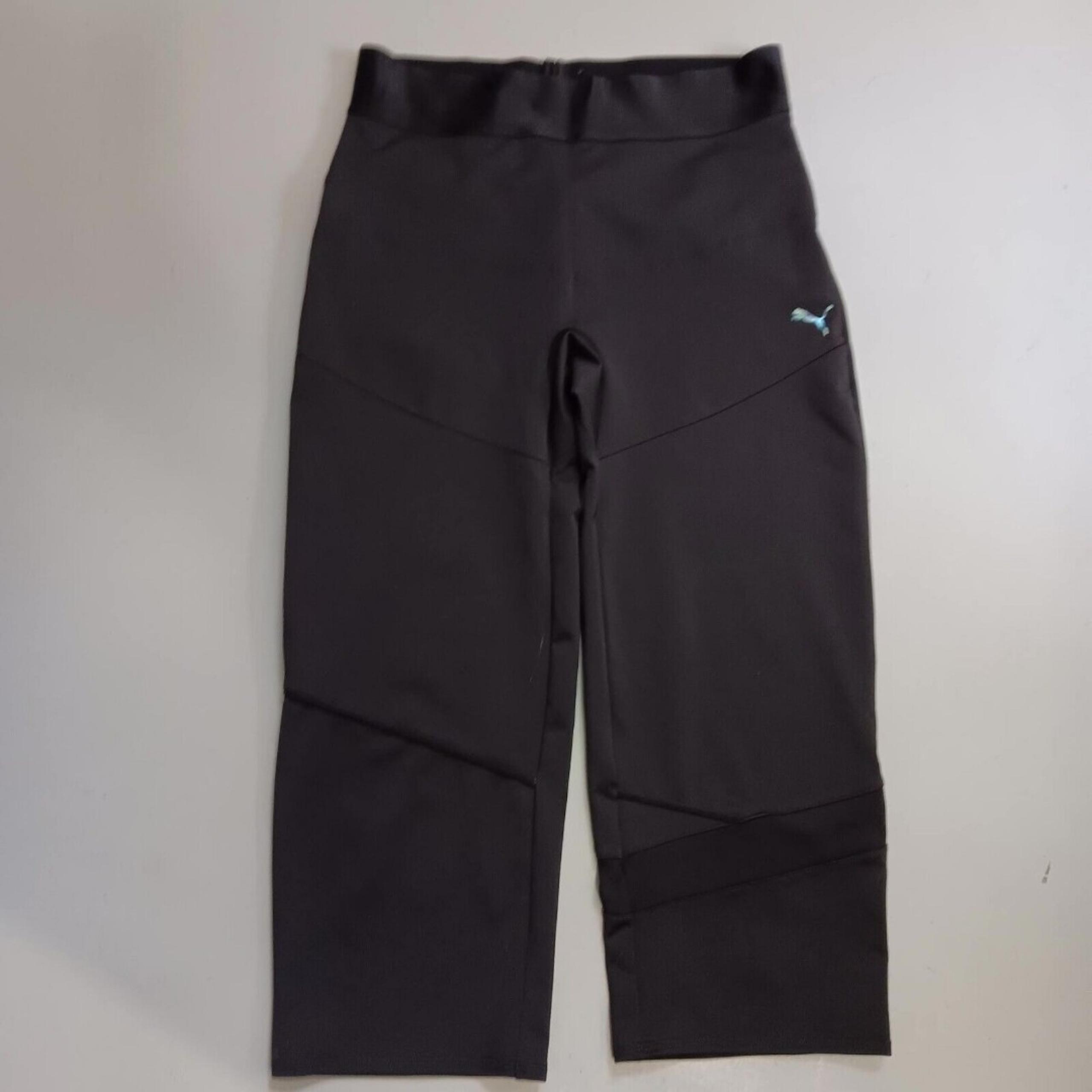 Puma Sport Lifestyle Womens Capri Pants Stretch Pull On Black Size Medium 509199