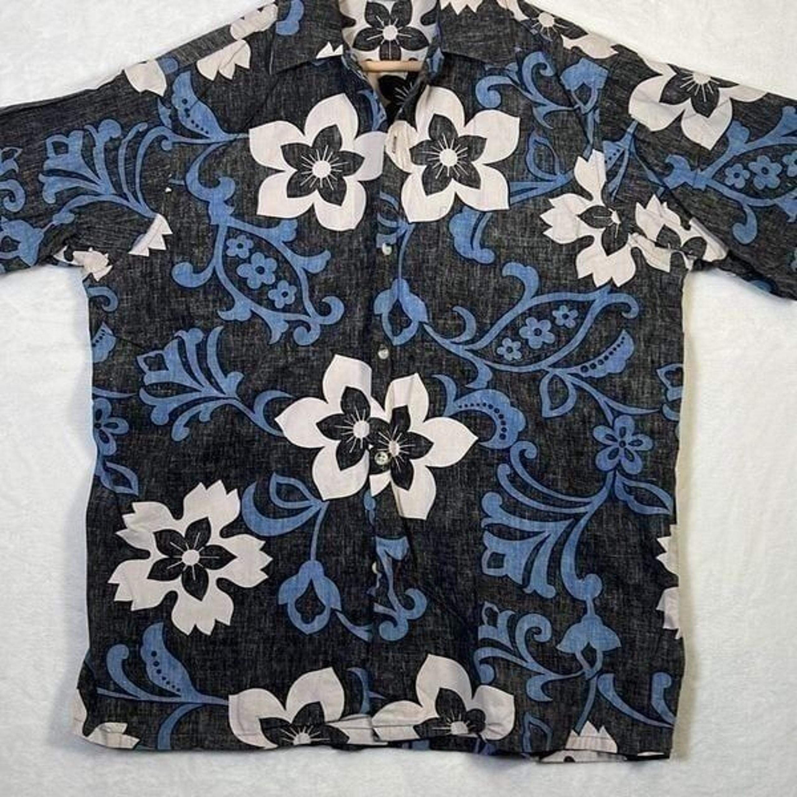 Vintage Hawaiian Go Barefoot short sleeve Button up Shirt USA Made - Mens Large