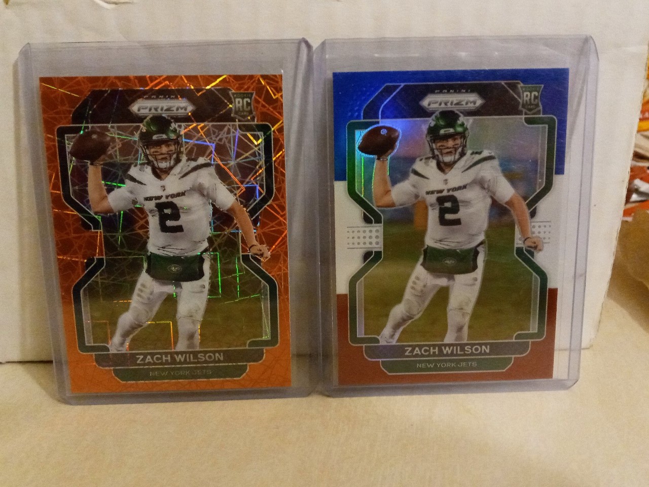 (5) 2021 Zach Wilson RC's all silver or color