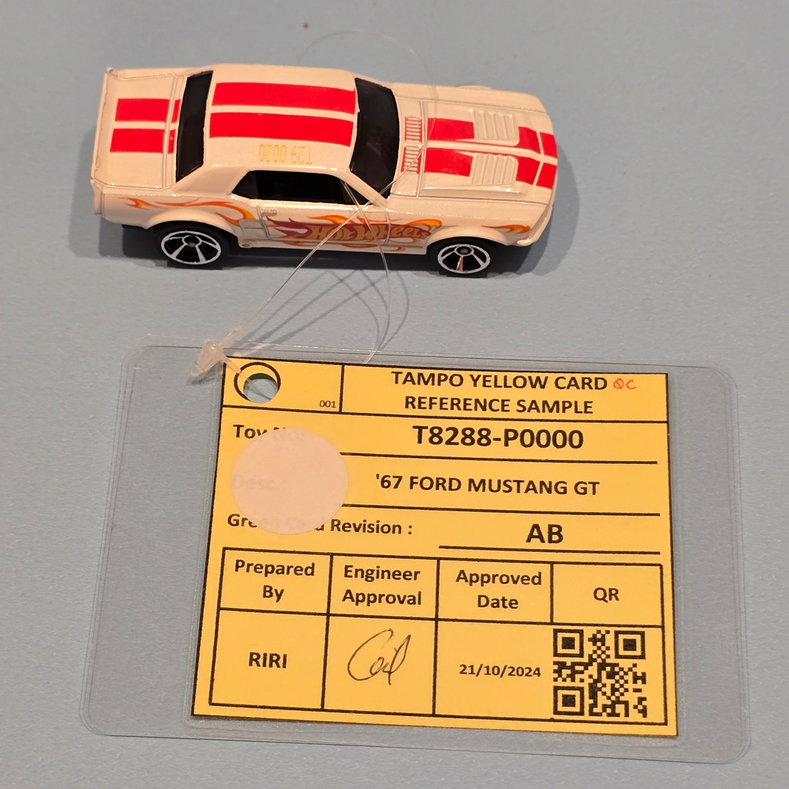 HOT WHEELS UNSPUN 2025 67 FORD MUSTANG GT - FEP YELLOW CARD