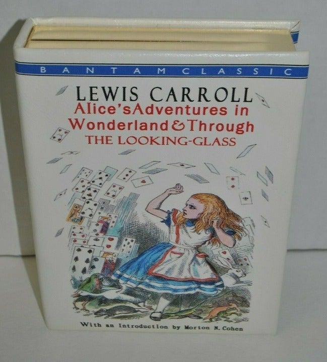 Alice's Adventures in Wonderland Book Cover Faux Leather Purse Handbag Clutch