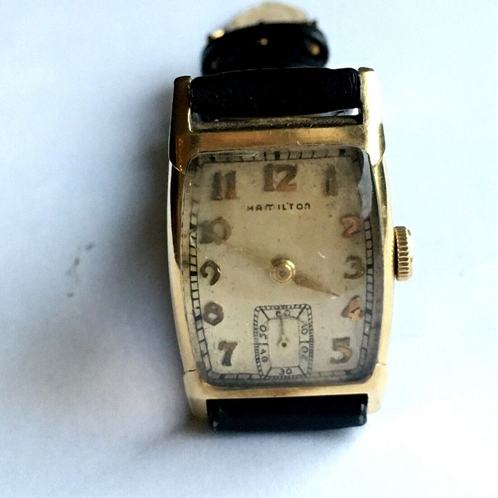14k yellow gold Hamilton Donald M139646 Silver dial 21mm Manual watch