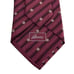 Brioni Men's Tie Burgundy Red Striped Floral Satin Silk 3 5/8 (W) 59.5 (L) euc