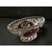 Hofbauer Byrdes Collection Oval Trinket Bowl with Sawtooth Edge W. Germany 1970s