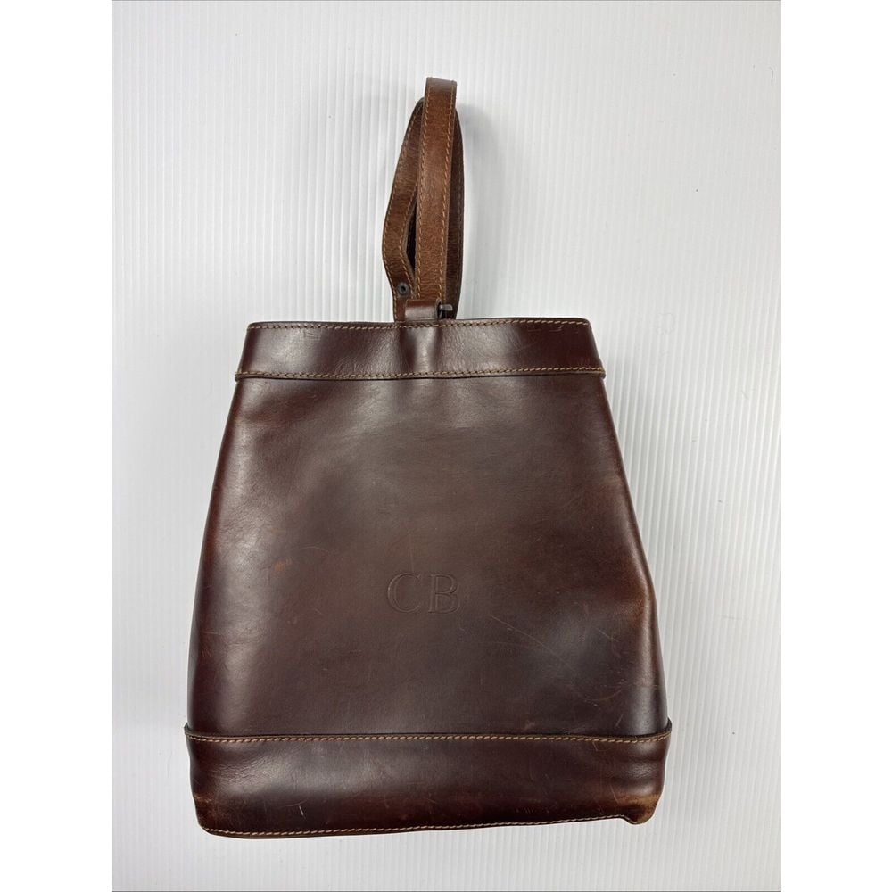 Columbia Bags CB Bucket Shoulder Bag Women's Brown Genuine Leather Rustic