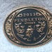 Montana Silversmiths Pendleton Let'er Buck 2013 Buckle Gold on Black Excellent 1