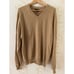 Mens Size M Club Room 100% Cashmere V-Neck Beige Sweater