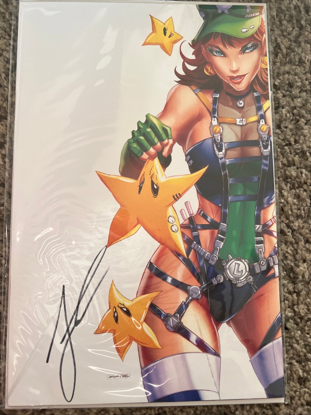 I MAKE BOYS CRY #2 MARIO LUIGI Bros VIRGIN Sketch cover SIGNED TYNDALL W/COA