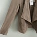 J. Jill Faux Suede Open Front Waterfall Jacket Size XSP NWT Sandalwood Tan Brown