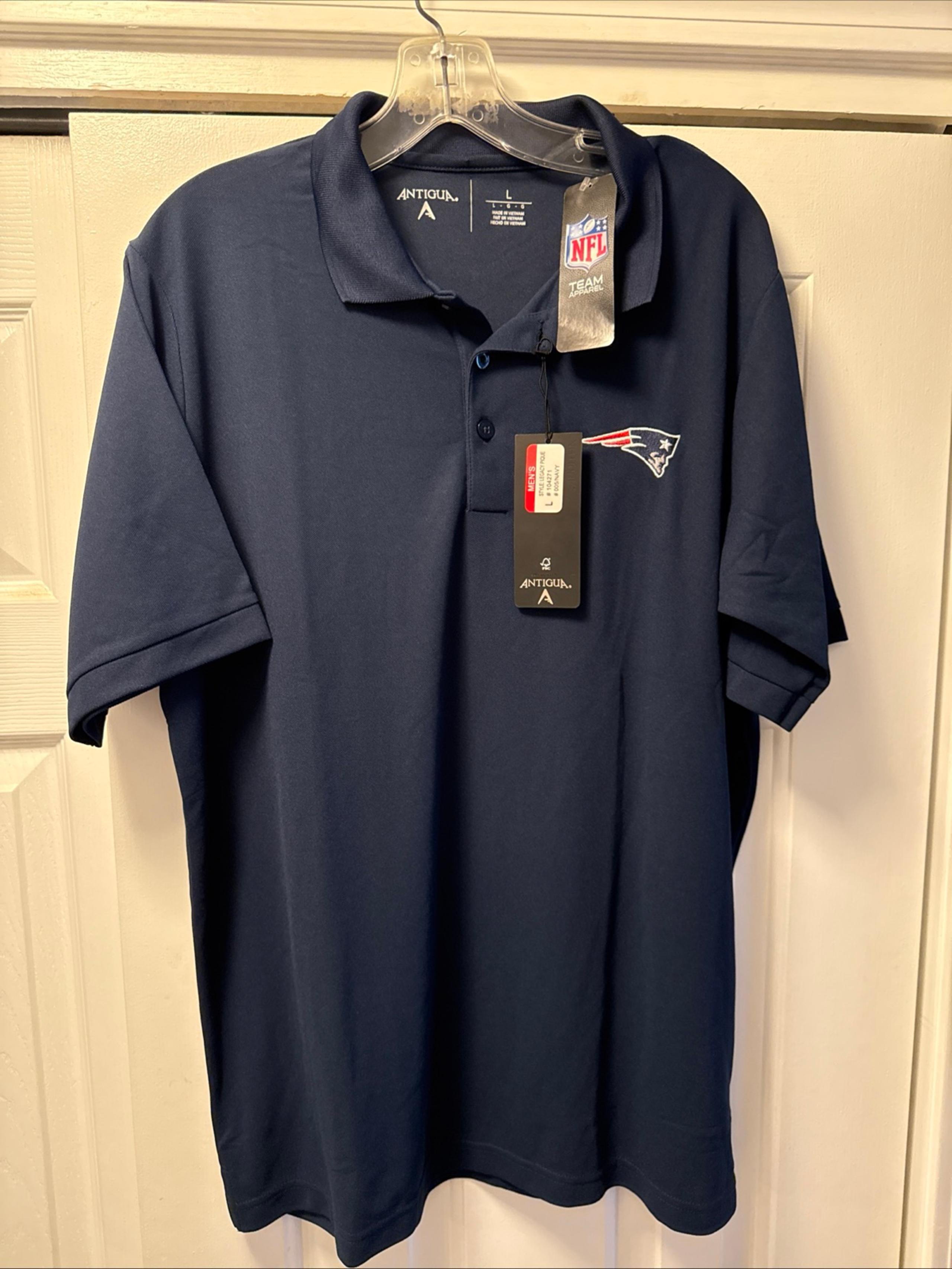 New W/Tags New England Patriots Antigua Sideline Polo Shirt Men’s Size Large