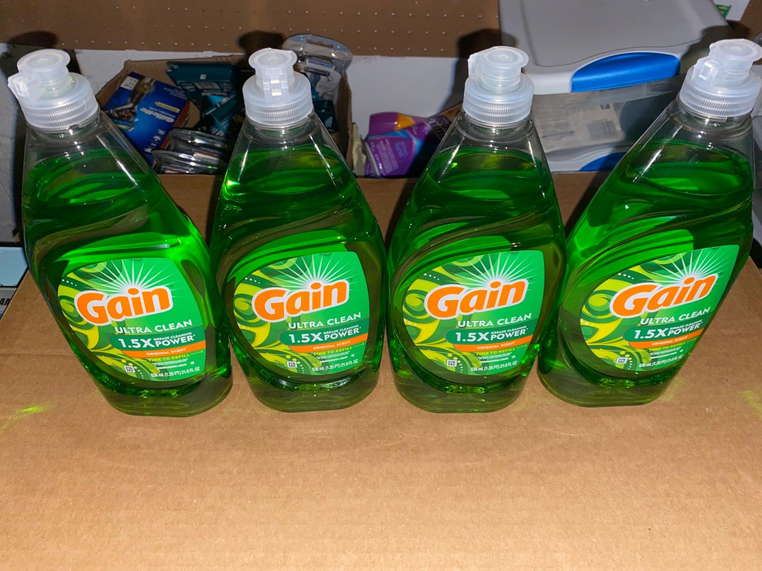 LOT OF 4 Gain Dish Soap 21.6 OZ