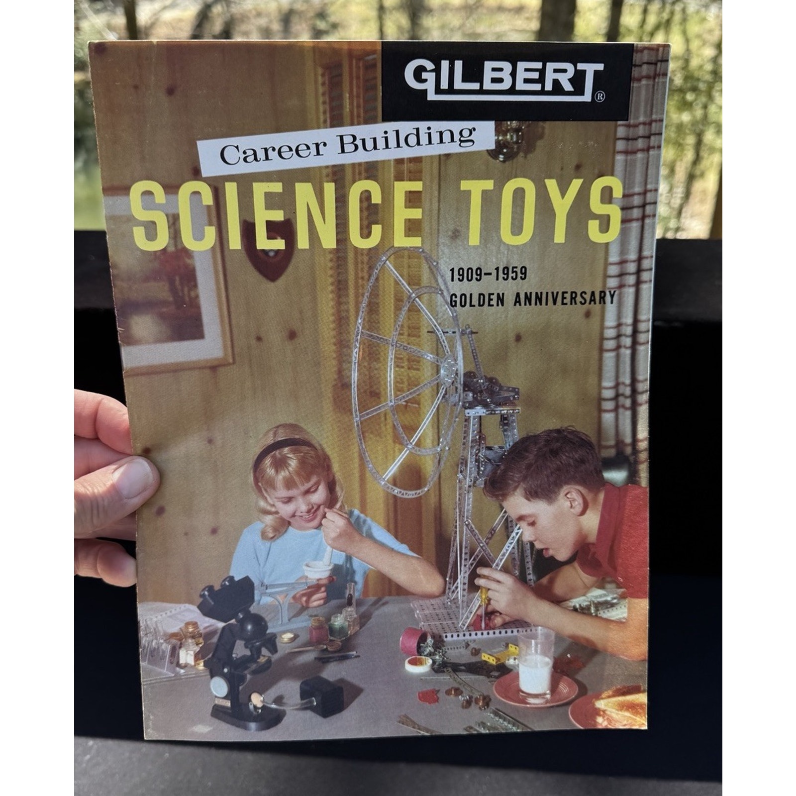 1959 AD 14 PG Gilbert Toy Science Erector Sets Master Builder Robot Radar TO16