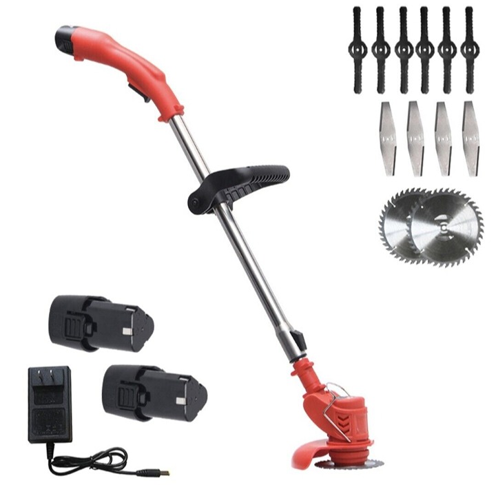 12V Cordless Grass String Trimmer Edger 3000mAh w/ 2 Battery Weed Wacker Garden