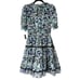 TAYLOR Purple & Blue Floral Smocked Ruffled Mini Dress Size 6