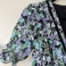TAYLOR Purple & Blue Floral Smocked Ruffled Mini Dress Size 6