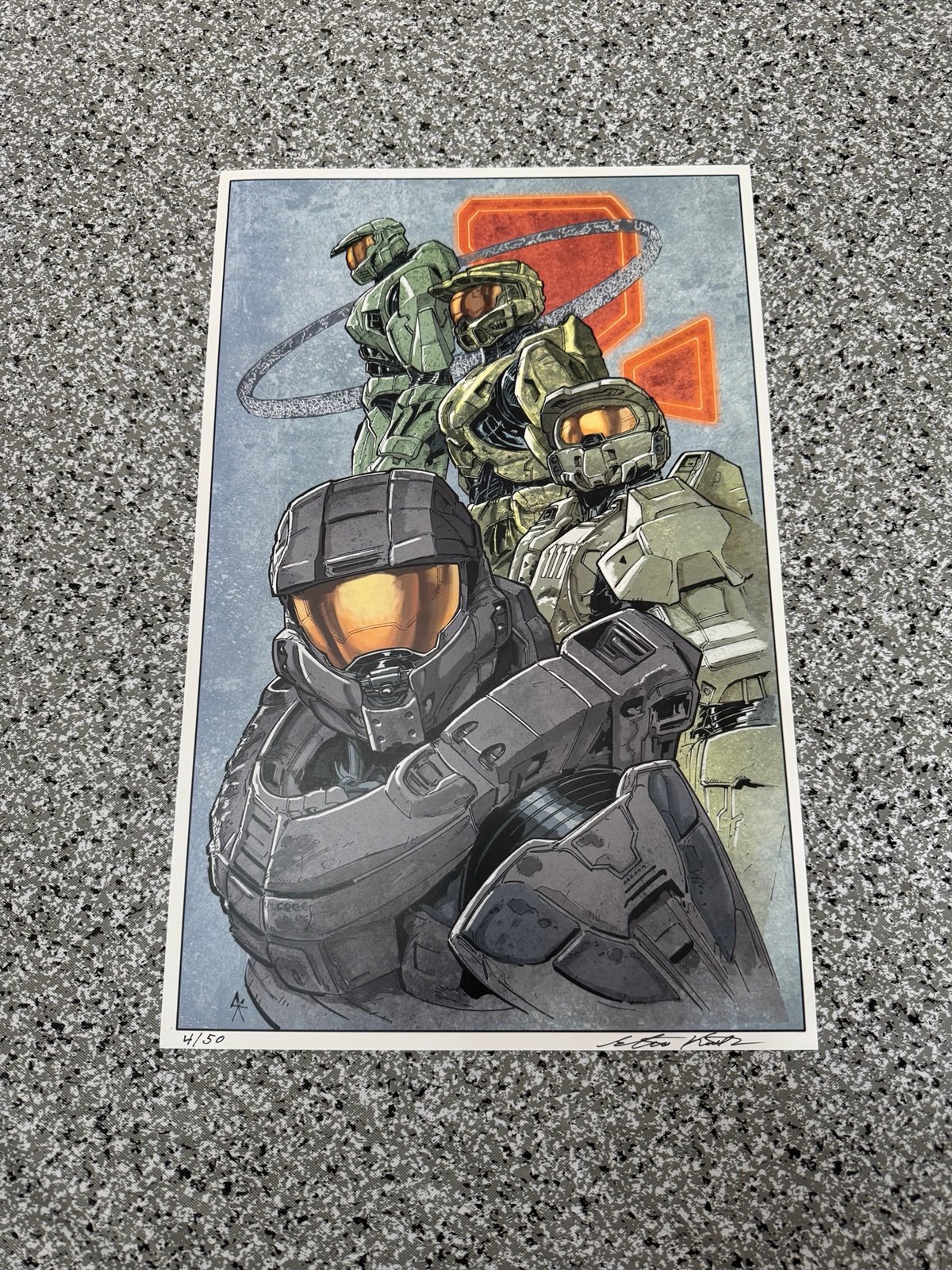 Halo Master Chief Evolution Art Print Signed