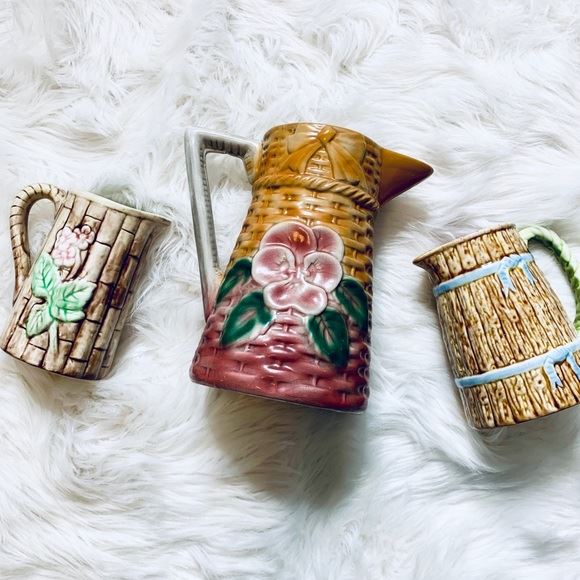 3 Piece Pitcher Floral/Barrel Pitcher