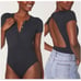 Andie The Augusta One Piece Black Snap-front Swimsuit