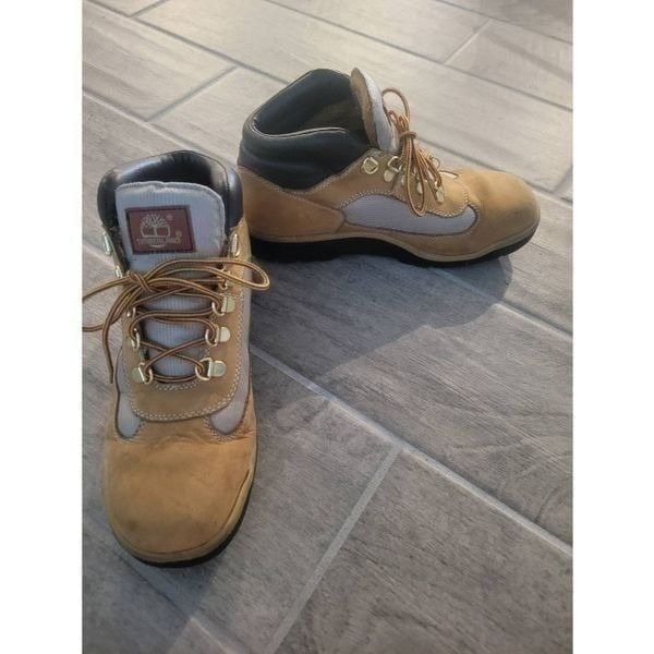 Timberland Youth Field Boot Leather Tan Brown Size 6