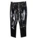 BLDWN Pants Womens 25 Black Vinyl Parker High Rise Button Fly Patent Leather