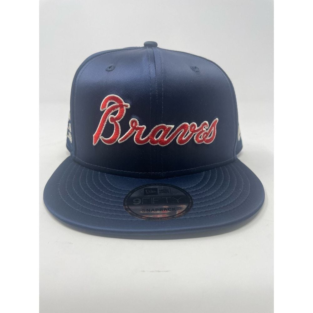 Atlanta Braves 9Fifty Satin Script Fitted Snapback Hat Cap MLB Brand New