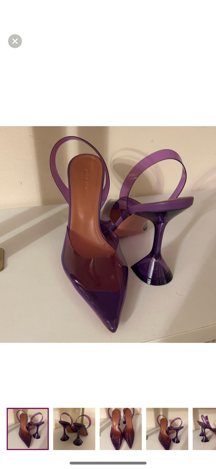 Amina Muaddi PVC Heels