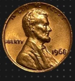 1968 Lincoln penny