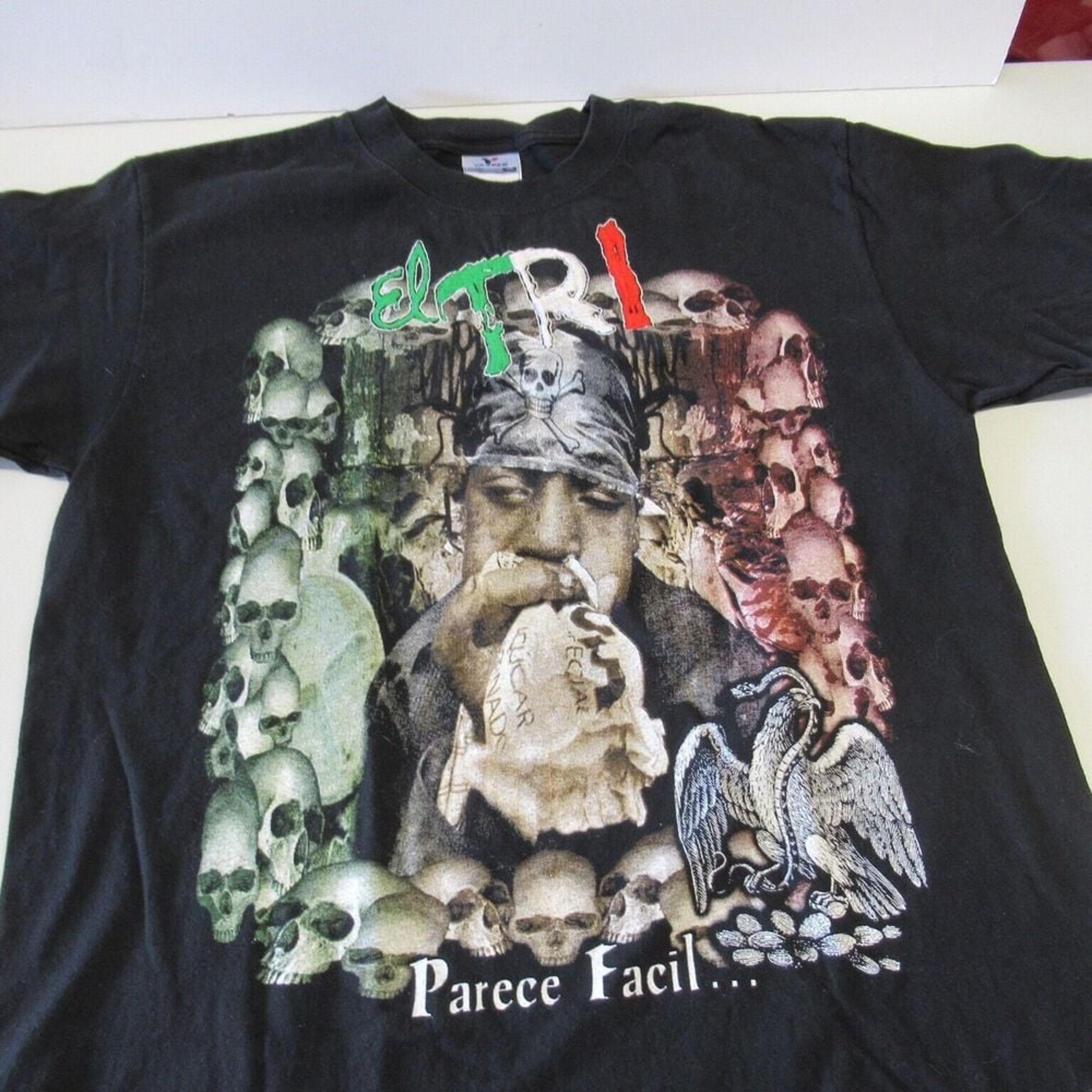 El Tri Parece Facil Vintage T-Shirt Size Large Double Sided Rock Band Tee Rare