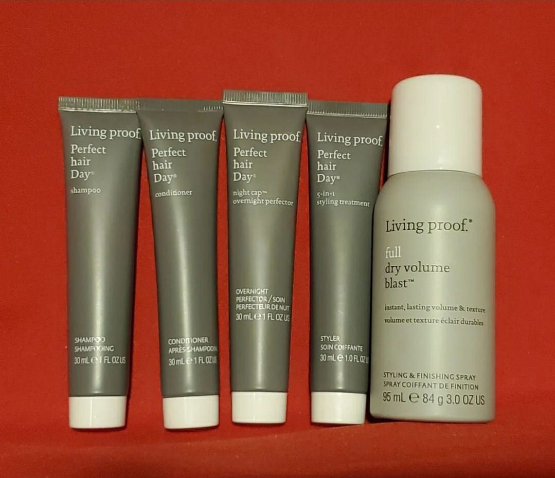 NEW 5pc Living Proof PhD + Blast Travel