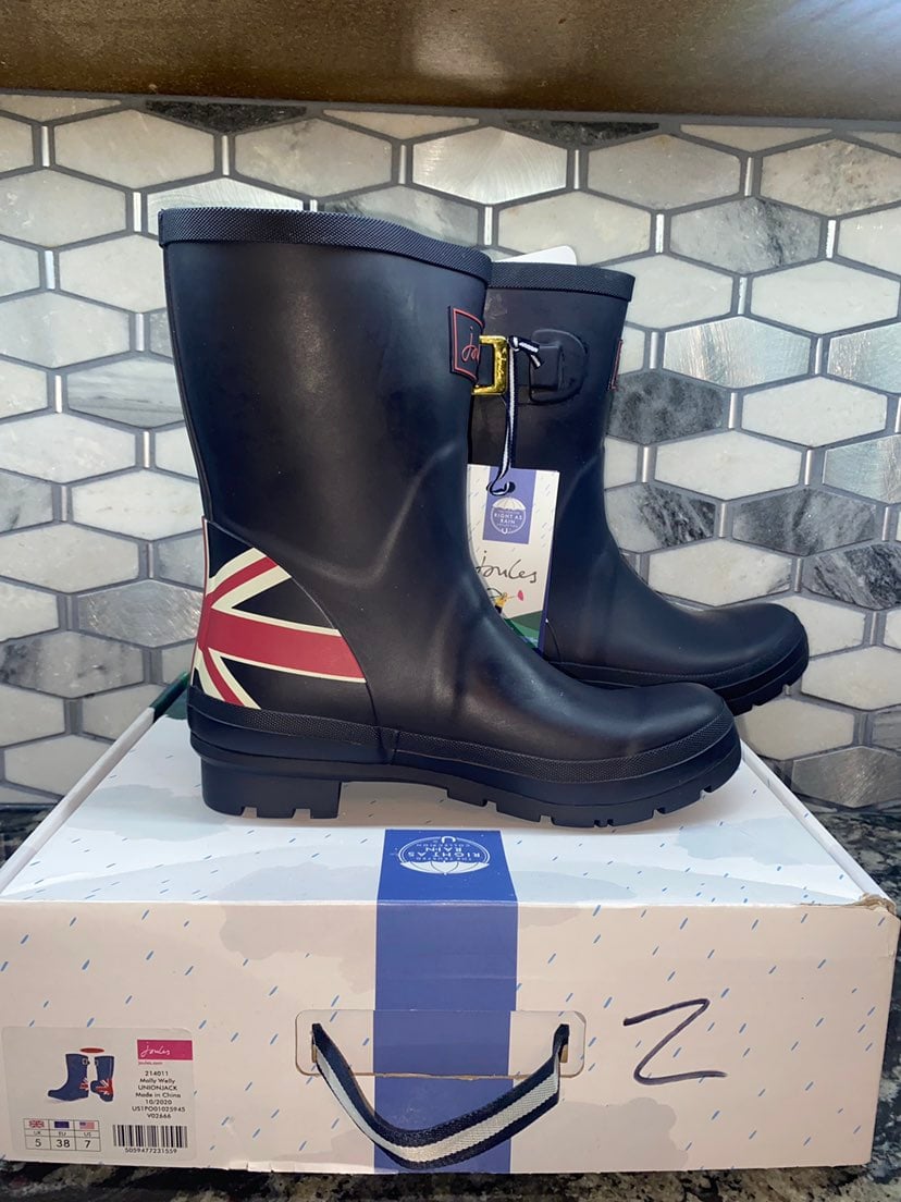 NIB Joules Women's Molly Welly Rain Boots, sz 7