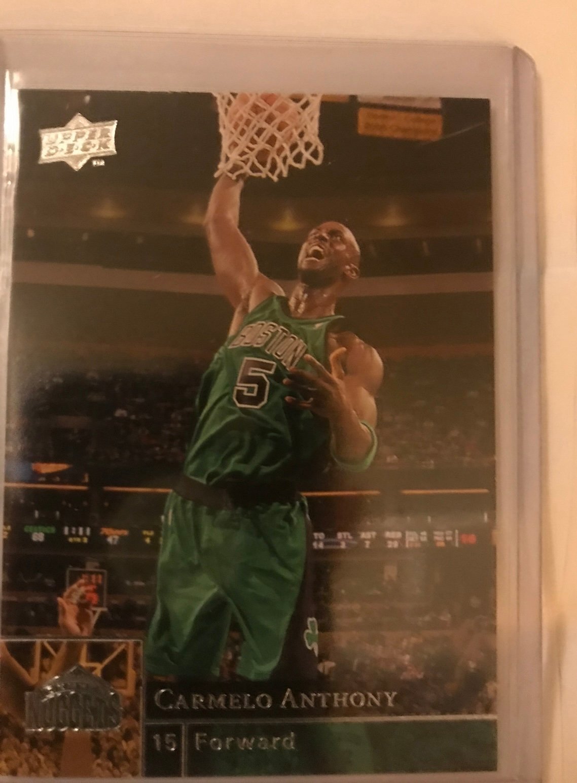 09-10 Upper Deck Error Kevin Garnett/ Carmelo Anthony Card