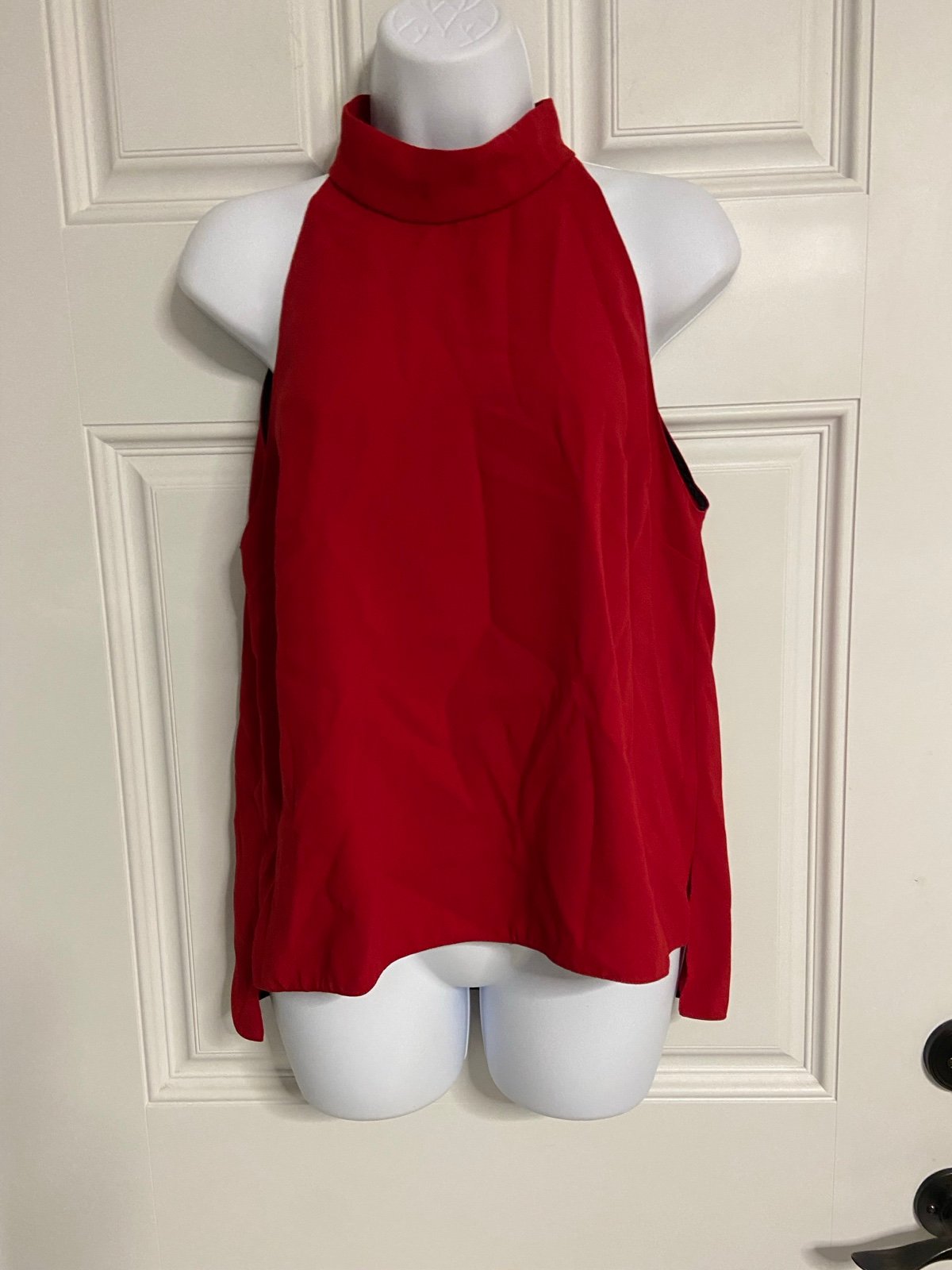 1- ZARA Red Halter Sleeveless Top