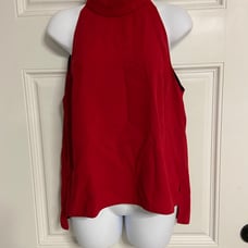 1- ZARA Red Halter Sleeveless Top
