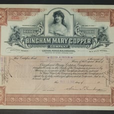 Bingham Mary Copper Co. - Stock Certificate