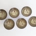 Vintage Oneida Lavender Metal Footed Ice Cream Dessert Cups Bowls Set of 6