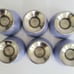 Vintage Oneida Lavender Metal Footed Ice Cream Dessert Cups Bowls Set of 6