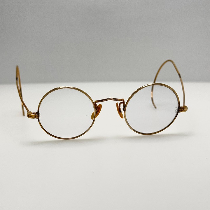Unbranded Eyeglasses Eye Glasses Gold Round Circle Retro Vintage