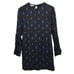 Equipment Anjelisa Mini Shift Dress XS Crew Long Sleeve Keyhole Lightning Bolt