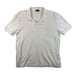 James Perse Women polo white short sleeve collar v-neck 100% cotton sz 2