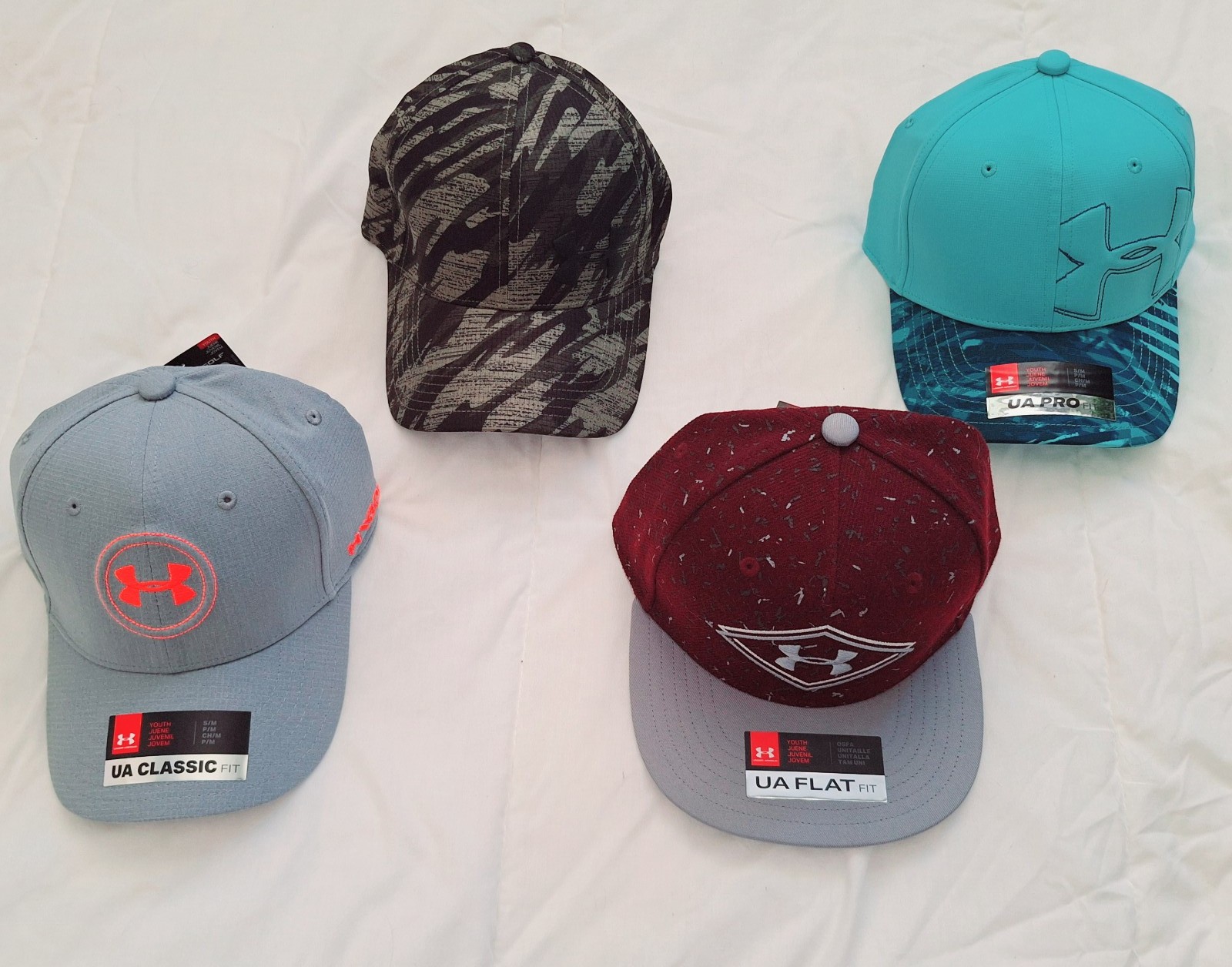 NWT UA hat bundle YOUTH S/M