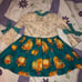 Girl toddler size 2T fall pumpkin dress. Homemade by small shop Tyler Lane cloth
