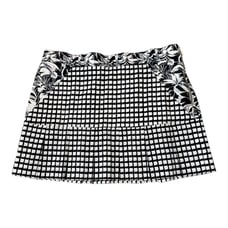 Young Versace Designer Black Cream Pleated Skirt VFG034 Italy Girls Size XXL