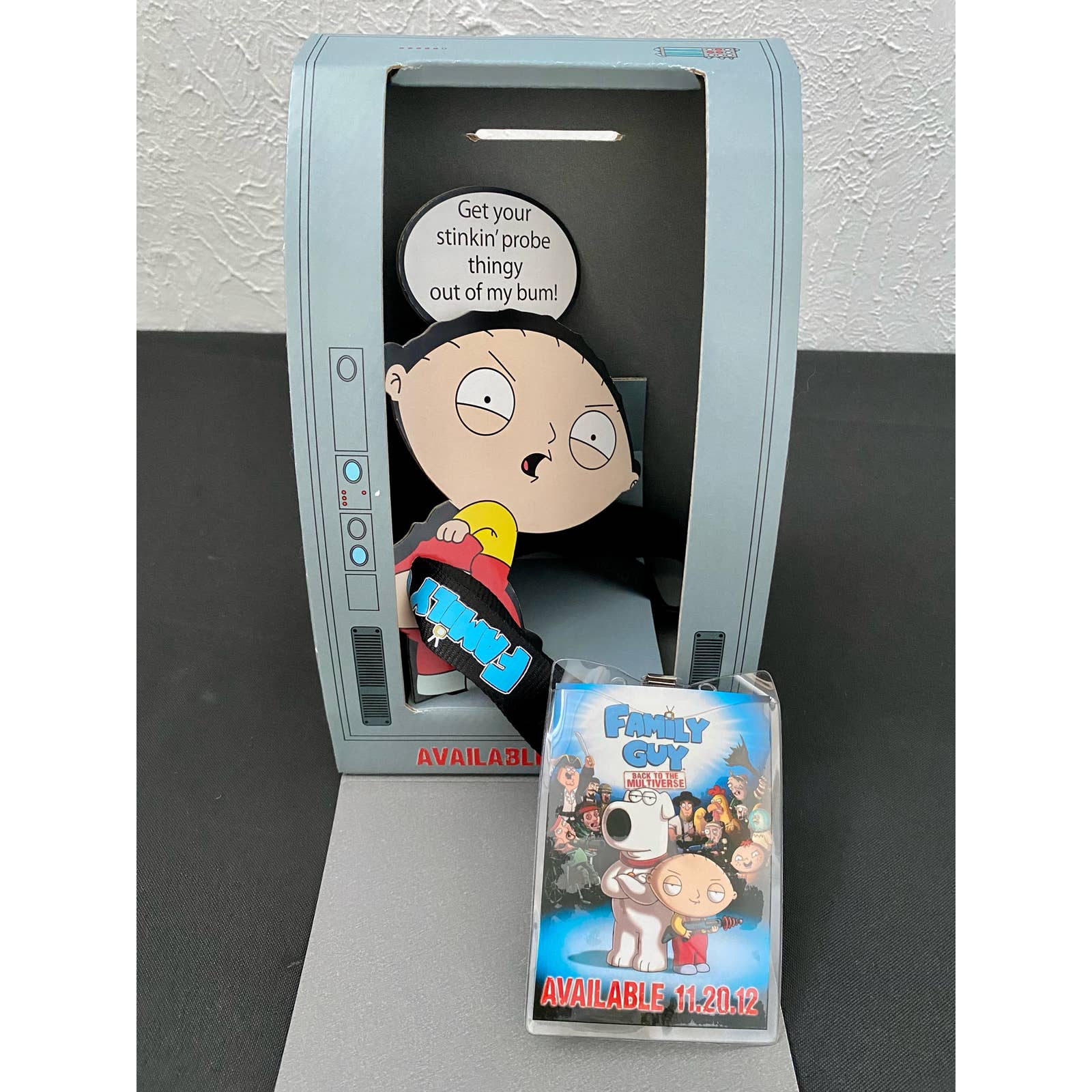 Rare Family Guy Back to the Multiverse GameStop Promo Display w/ Lanyard + Cards