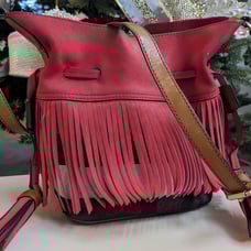 Burberry Suede Fringe Small Belgrove Bucket crossbody bag